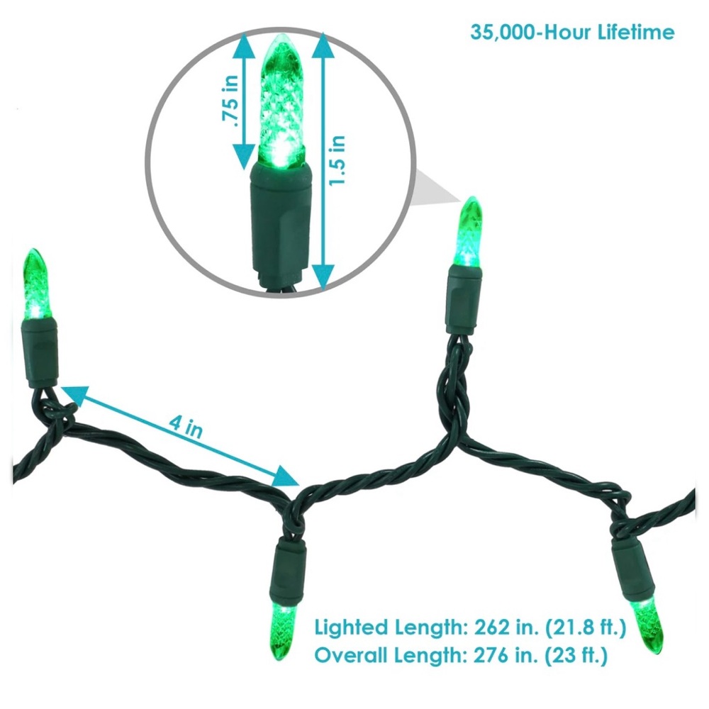 Green LED String Lights - Picture 2 of 6